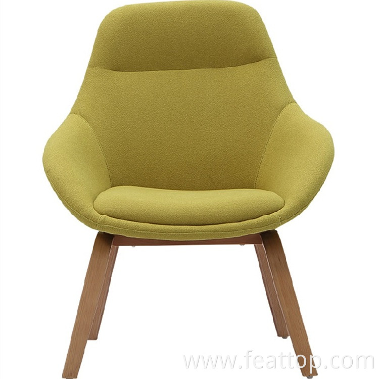 Hot Sales Modern Design Office Lounge Chair Indoor Living Wood Legs Lounge Chair